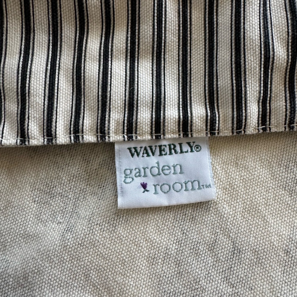 Waverly Garden Room Black and White Toile Print Tablecloth - Picture 5 of 10